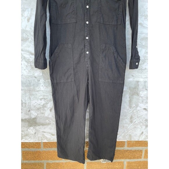 Frank & Eileen Women’s Northern Ireland Flax Cotton Jumpsuit  Black XS - Picture 6 of 12